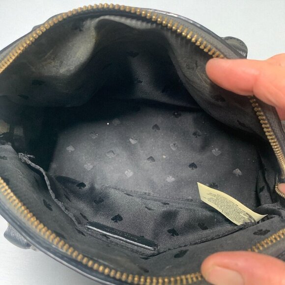 Kate Spade New York Reiley Dome Satchel Black Saffiano Leather Gold Hardware - Picture 7 of 10